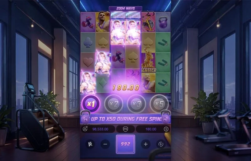 Mighty Mania — fitore në modalitetin bazë me ndriçim të linjës