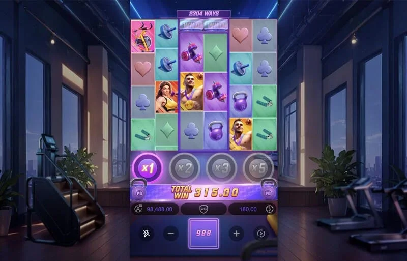 Mighty Mania — ekrani përfundimtar i sesionit me fitoren totale